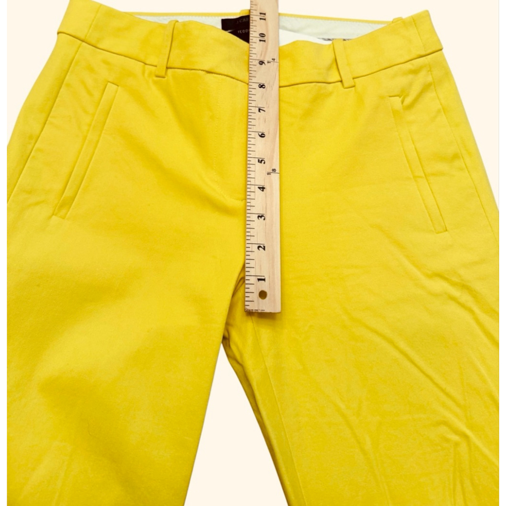 NWT Women's J.Crew Teddie Yellow Crop Trousers Size 2 - Picture 10 of 12